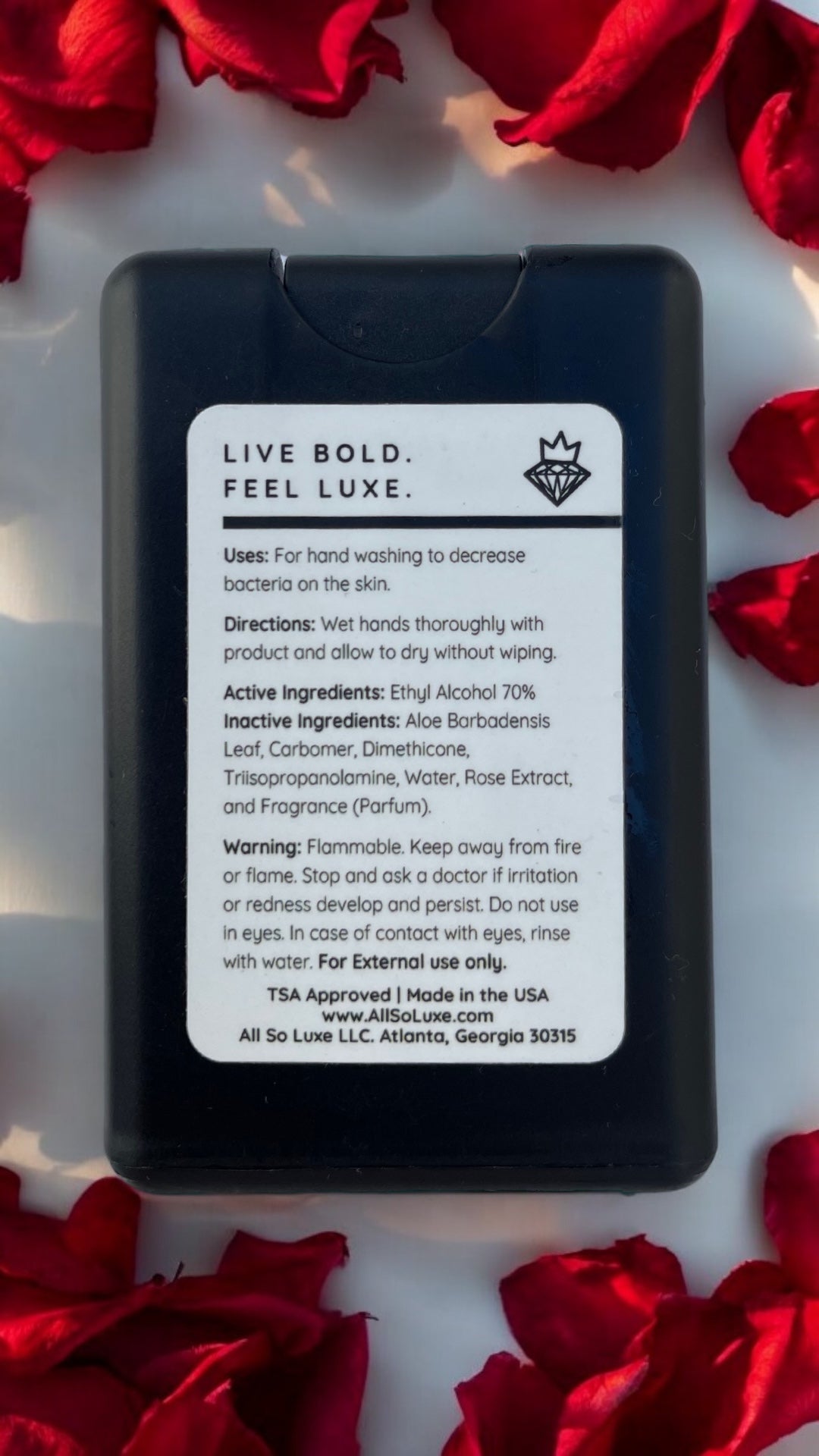 Rose Petals Hand Sanitizer